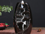 Scented ceramic fireplace waterfall incense aromatherapy + 10 wicks
