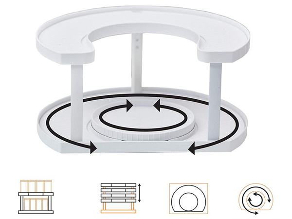 Bin organiser spice rack rotatable