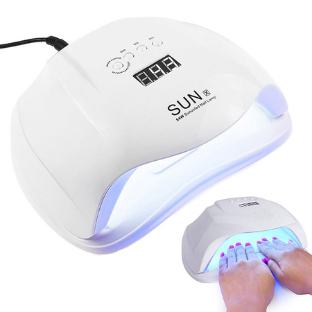 Lampe à ongles 36 led uv 54w hybrides gels