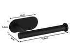 Portarrollos papel wc autoadhesivo sin taladrar metal negro loft