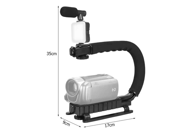 Vlogging kit înregistrare video trepied microfon suport telefon