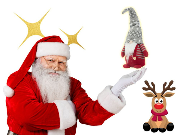 Fantasma de navidad fantasma rojo con barba de navidad 38cm suave
