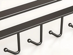 Estante colgante de cocina metal negro 6 ganchos para utensilios ganchos