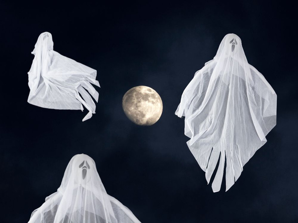 Halloween decorare agățat decorare fantomă alb țipa schelet fantomă 65cm