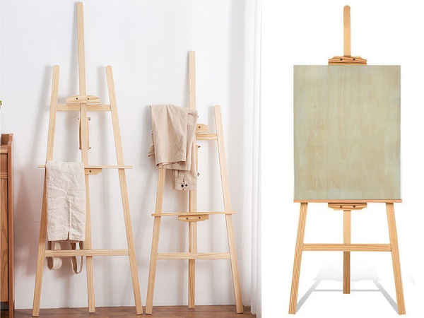 Didelis medinis lauko tapybos molbertas vaikams ir suaugusiesiems