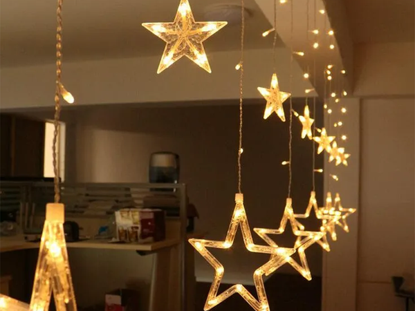 Star garland tuled valguse kardin 138 viinud väljas sooja värvi