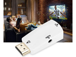 Adaptador convertidor de hdmi a vga d-sub audio mini jack