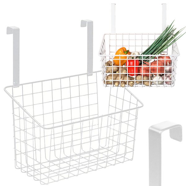 Cesto organizador metálico colgado de la puerta estante colgante de cocina