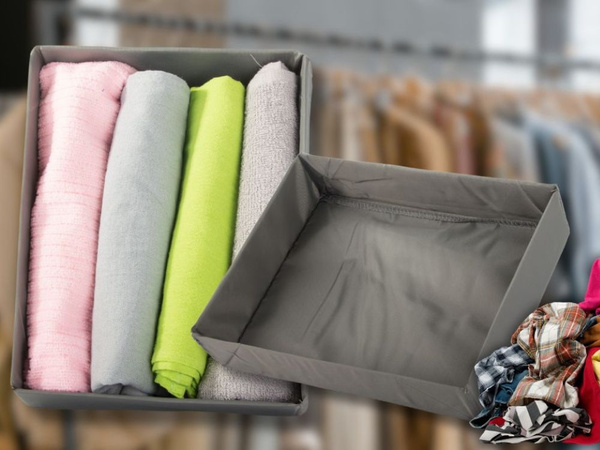 Organizador ropa interior para armario cajon gris universal