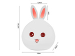 Luz nocturna led infantil rabbit touch rgb