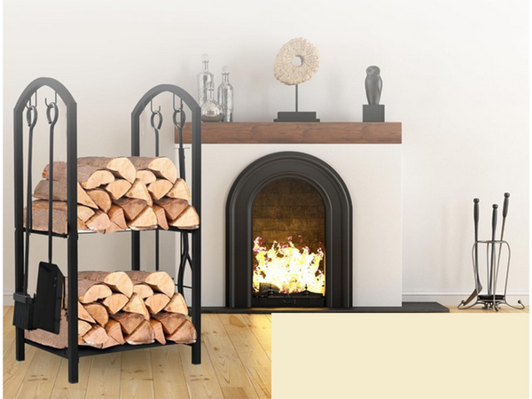 Stojan na palivové dřevo příslušenství pro palivové dřevo příslušenství zametač pohrabáčů