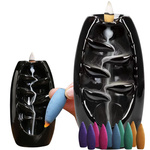 Chimenea de cerámica perfumada cascada incienso aromaterapia + 10 mechas