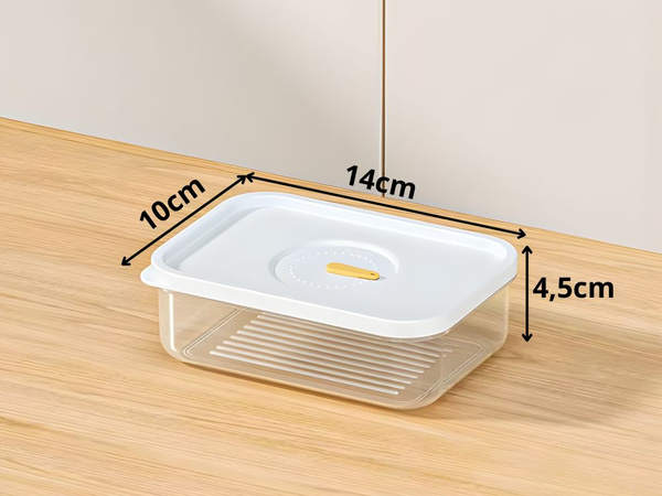 Recipiente para alimentos con tapa hermética organizador de cocina 600 ml
