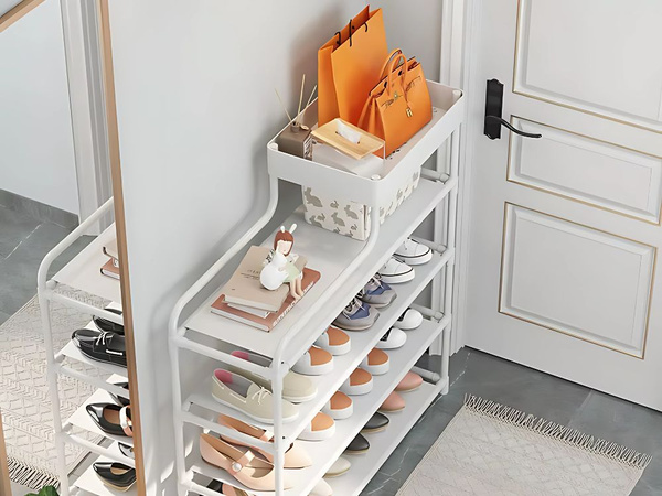 Regał na buty 5 poziomów stojak na buty szafka metalowa organizer z półką