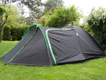 Tienda turismo 3 personas 2 entradas mosquitera camping impermeable