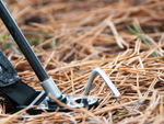 Tent piles anchor pigs steel 31cm 10gab hook &amp loop pins