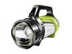 Wiederaufladbare led-taschenlampe suchscheinwerfer leistungsstarke powerbank