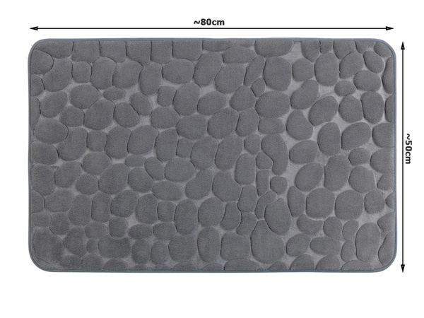 Tapis de salle de bain doux absorbant anti-dérapant grand 80x50 pour la douche