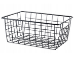 Loft metal metal wire organiser basket for kitchen fruit basket black large