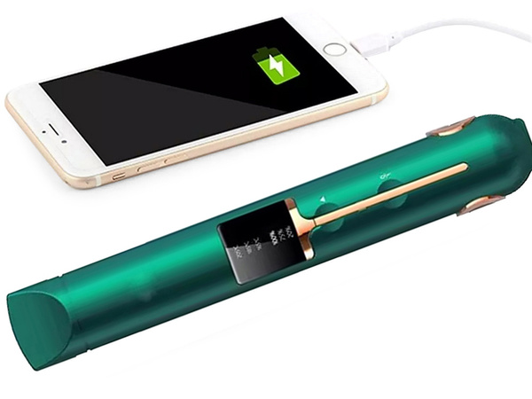 Hair straightener ceramic lcd 2in1 regulatory temperature power bank