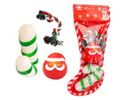 Set of dog toys dog chew tugger 3 pcs mix toy holiday gift