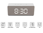 Zegar budzik termometr lustro led alarm data 4w1