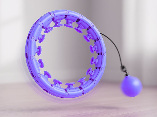 Хула-хоп с нагрузкой для похудения для упражнений регулируемый массирующий обруч