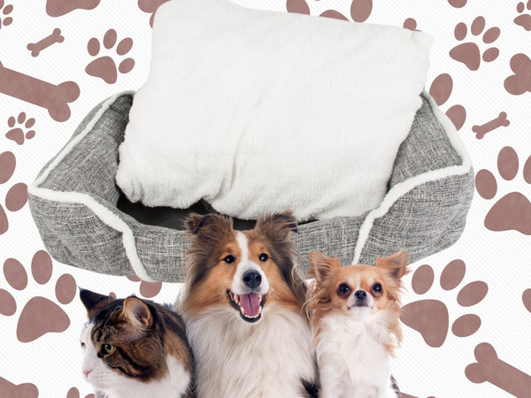 Hundebett weiches bequemes flauschiges bett mit kissen grösse l