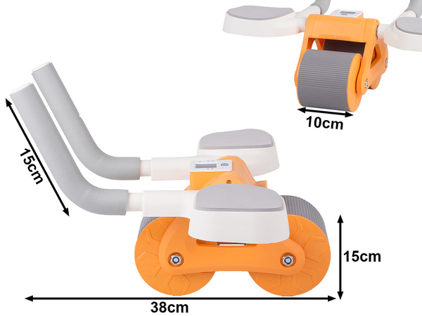 Doppelter ab-roller übungsrad mit computer bauchmuskelentwicklung