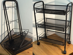Estante de baño armario de cocina con ruedas estante de metal tres niveles 3