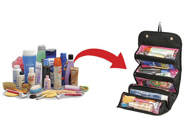Cestovný organizér na make-up roll n go