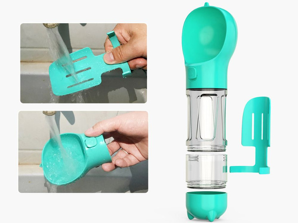 Palackos etető vízadagoló kutyák és macskák számára tálca etetőzsákokkal 300 ml