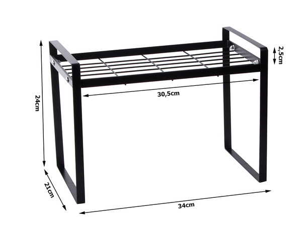 Einstöckiges metallregal für küchenarbeitsplatte küchenorganisator dachbodenständer