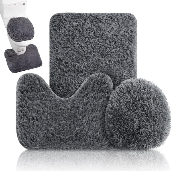 Alfombrillas de baño juego de 3 piezas 3en1 antideslizante secado rápido
