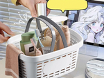 Cestilla cestilla cestilla organizador de baño para cosméticos pinzas asa