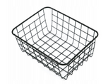 Cesta organizadora de alambre metálico loft para cocina cesta de fruta negra grande