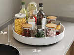 Organisateur de plateau pivotant plateau universel 25cm cuisine salle de bain épices blanc