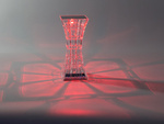 Krištáľová stolná lampa led rgb usb diaľkové ovládanie