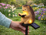 SOLAR LED LAMP WITH TWILIGHT SENSOR GARDEN HEDGEHOG DECORATIVE HEDGEHOG