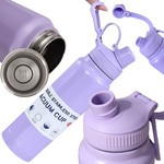 Termos bidon termos cană încăpătoare 700 ml cu mâner pentru băuturi calde și reci