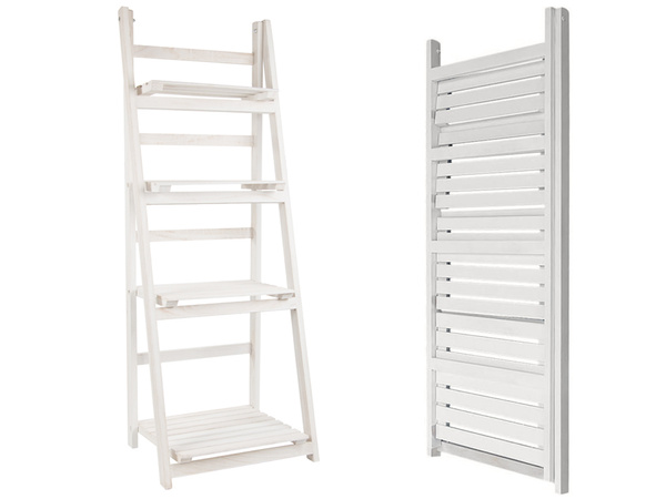 Záhon vysoký stojaci drevený kvetináč 4-poschodová knižnica