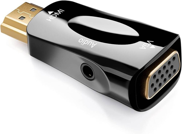 Konverterio adapteris iš hdmi į vga d-sub audio mini lizdą