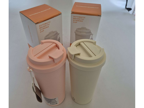 Mug automatiquement mélangeur 350 ml thermos en acier pour boissons chaudes et froides lanière usb