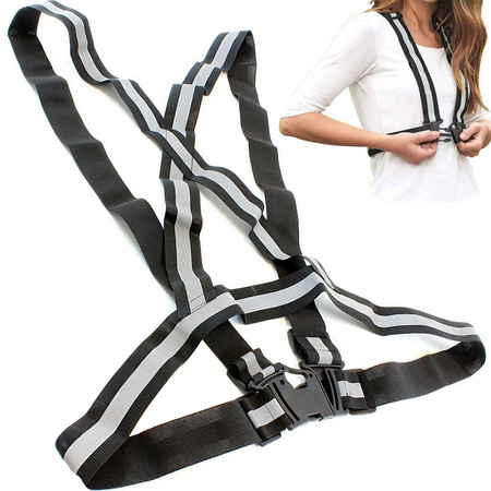 Reflective harness waistcoat for motorbike bicycle running