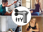 Pistolet do masażu pleców ciała nóg masażer mocny massage gun 4 końcówki