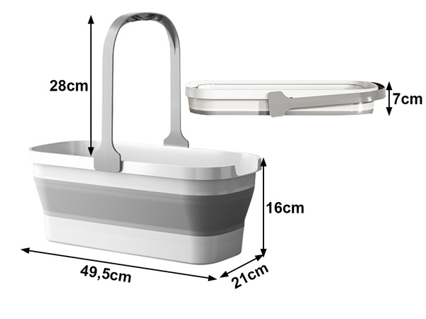 Silicone folding bowl large laundry basket compact travel 10l