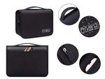 Travel cosmetics bag, hanging organiser for the bathroom, with zip, hook and handle