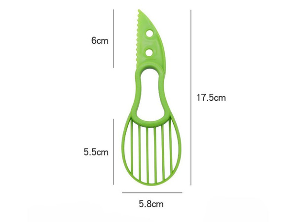 Cuțit de feliat avocado peeling fructe multifuncțional în plastic