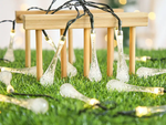Solar lights garden icicle garland terrace balcony 100 led