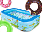 Piscina hinchable grande rectangular jardín familiar piscina hinchable para niños